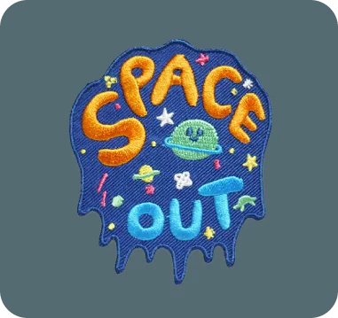 custom patch with space theme